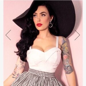 Maneater Top in White | Vixen by Micheline Pitt Vintage Repro